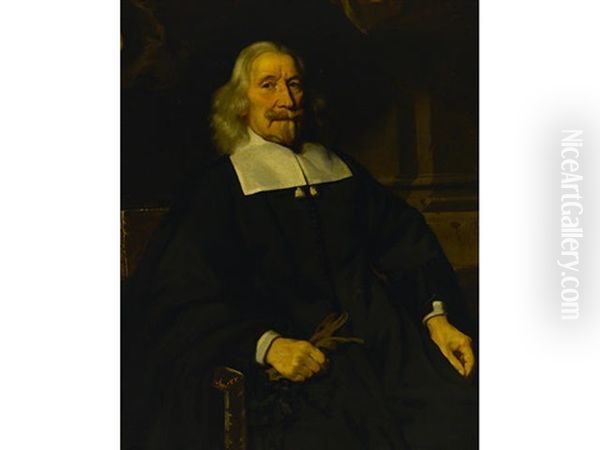 A Portrait Of A Gentleman; A Portrait Of A Lady, Thought To Be His Wife (pair) - view 1