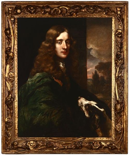 Portrait Of A Young Man With A Dog - view 1
