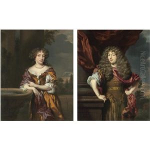 Portrait Of Maria Magdalena Van Alphen, Leaning Against A Fountain (+ Portrait Of Dirk Van Alphen, Leaning On A Pillar; Pair) Portrait Of Maria Magdalena Van Alphen, Leaning Against A Fountain (+ Portrait Of Dirk Van Alphen, Leaning On A Pillar; Pair)