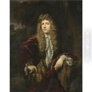 Portrait Of A Gentleman, Said To Be John Wilmot, Earl Of Rochester, Three-quarter Length, Standing In A Landscape