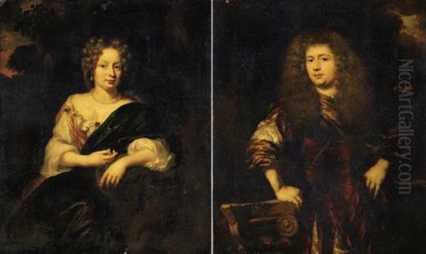 Portrait Of A Lady, Facing Front (+ Portrait Of A Gentleman, Facing Front; Pair) - view 1
