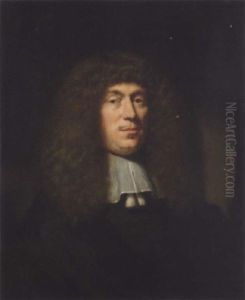Portrait Of A Cleric, In A Black With A White Collar