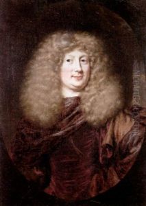 Portrait Of A Gentleman Wearing A Crimson Jacket And Plum Coloured Mantle Portrait Of A Gentleman Wearing A Crimson Jacket And Plum Coloured Mantle