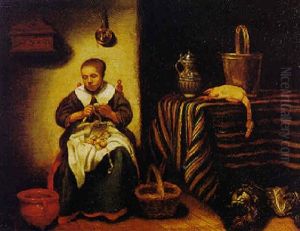 Woman Peeling Apples