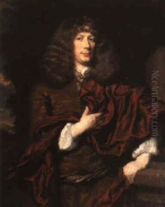Portrait Of A Gentleman Wearing A Red Mantle