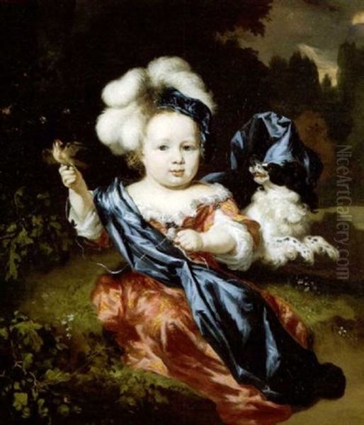 Portrait D'un Enfant Avec Son Chien - view 1