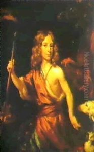 Portrait Of A Young Boy As Adonis by Nicolaes Maes