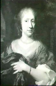Portrait D'une Jeune Femme Avec Un Collier De Perles by Nicolaes Maes