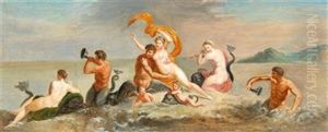 Triton And Naiads by Michelangelo Maestri