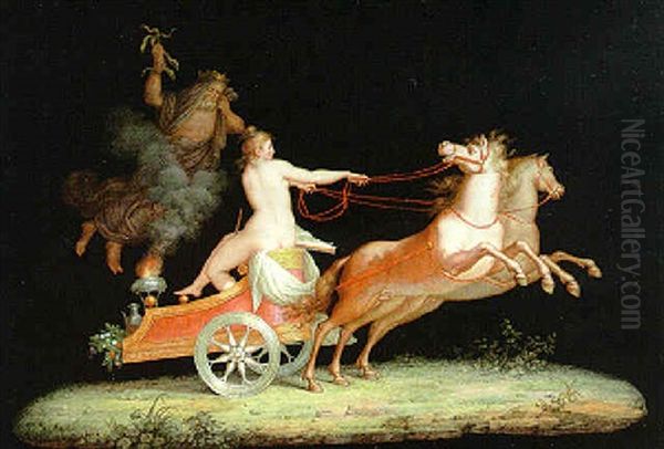 Medea On Her Chariot Drawn By Horses - view 1