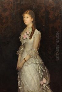 Portrait De Dame En Pied by Louis Maeterlinck