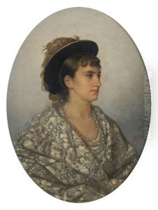 Jeune Femme Au Chapeau De Plumes