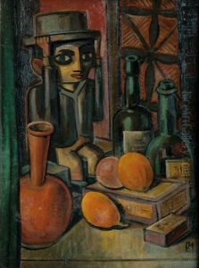 Still Life With Figurine by Emil Maetzel
