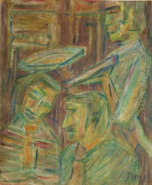 Waiter And Guests - view 1