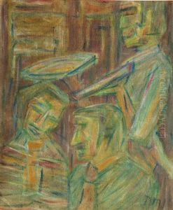 Waiter And Guests
