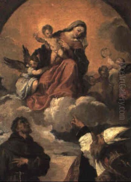 Madonna And Child In Glory With Sts. Francis And Aloysius And A Donor - view 1