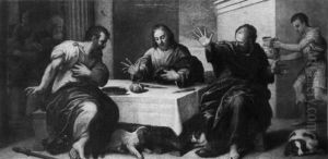 The Supper At Emmaus by Giovanni Battista I Maganza