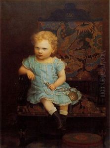 Le Jeune Baron Assis Sur Son Fauteuil by Antoine Magaud