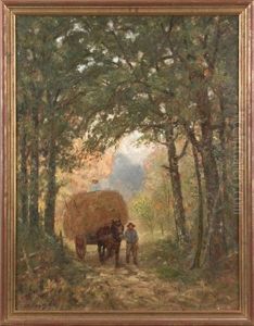 Landscape With Man And Cart Landscape With Man And Cart