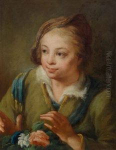 Boy With Flowers by Domenico Maggiotto