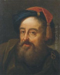 Vecchio Con Barba E Copricapo Orientale