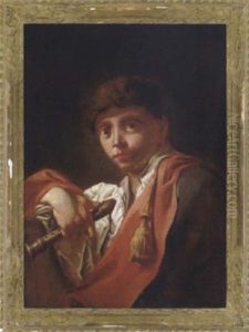Giovane Con Un Piffero by Domenico Maggiotto