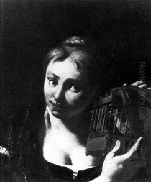 Girl With A Birdcage - view 1