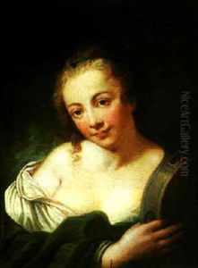 A Young Lady With A Tambourine
