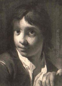 A Boy, Bust Length, In A Green Coat