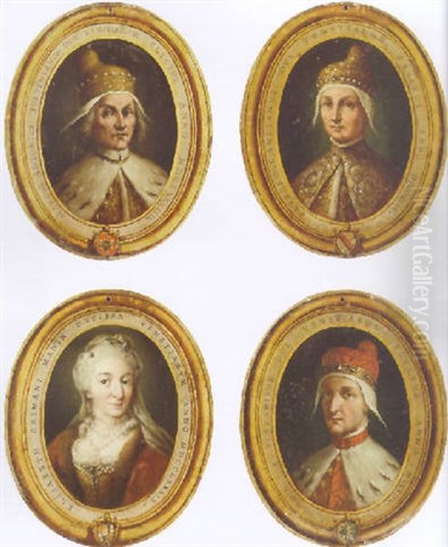 Portraits Of Doges Marcantonio Giustinian, Pietro Candiano Iv, Elisabeth Grimani Manin And Dominico Flabanico - view 1