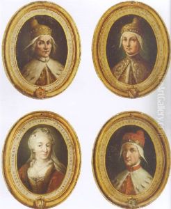 Portraits Of Doges Marcantonio Giustinian, Pietro Candiano Iv, Elisabeth Grimani Manin And Dominico Flabanico