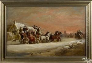 Winter Coaching Scene by John Charles Maggs