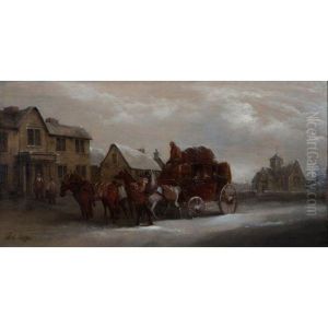 Changing Horses At Swan Inn by John Charles Maggs