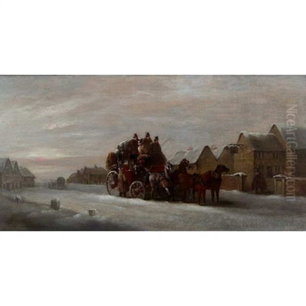 Mail Coach In Winter - view 1