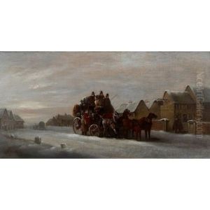 Mail Coach In Winter by John Charles Maggs