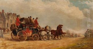 Die Abfahrt Der Postkutsche by John Charles Maggs