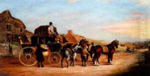 A Coaching Scene Before An Inn