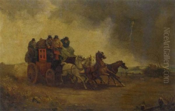 The London Coach In A Storm - view 1