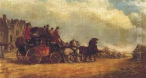 Abfahrt Der Postkutsche by John Charles Maggs