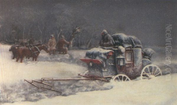 A Coach In A Snowdrift - view 1