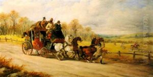 The London-birmingham Mail Coach by John Charles Maggs