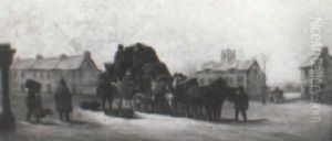 Coach And Figures By The Inn