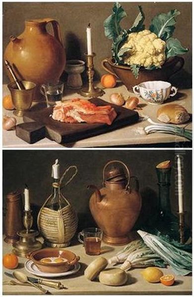 A Kitchen Still Life Of Eggs In A Terracotta Pot, Gilt Candlesticks, A Wine Casket, A Copper Pot... - view 1