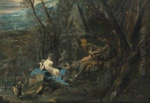 Ein Faun Und Eine Satyrin Spielen Musik