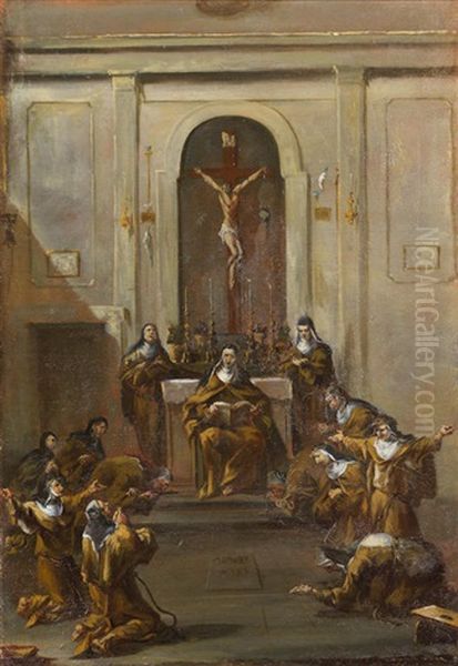 Nuns Praying In A Church - view 1