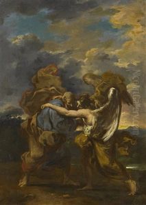 Jacob Wrestling With The Angel by Alessandro Magnasco