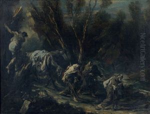 Paysage Avec Des Freres by Alessandro Magnasco