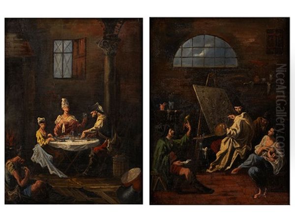 Atelierszene  (+ Familie Zu Tisch; Pair) - view 1
