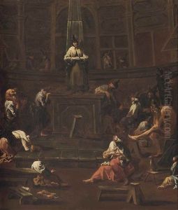 A Quaker Sermon by Alessandro Magnasco
