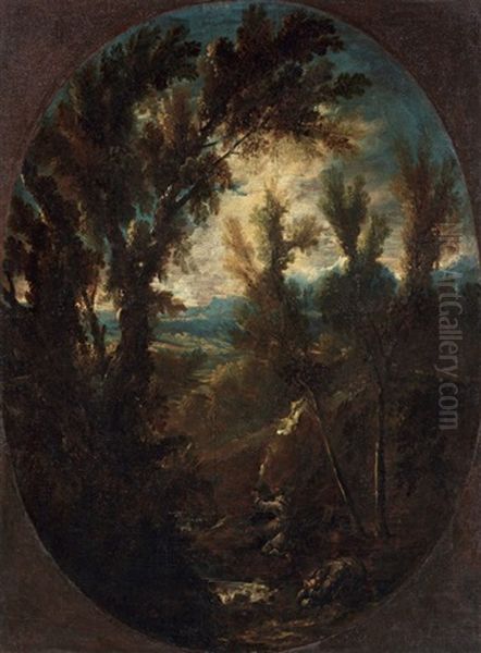 Paesaggio Con Monaci - view 1